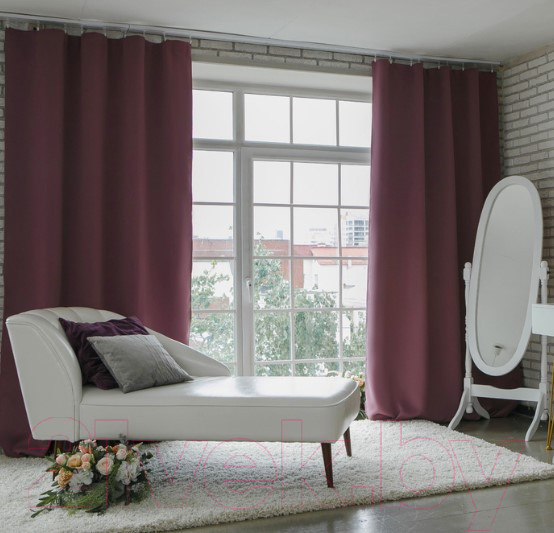 Изображение товара Штора Этель Блэкаут 4292719 (130x300, фиолетовый)