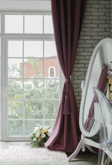 Изображение товара Штора Этель Блэкаут 4292719 (130x300, фиолетовый)