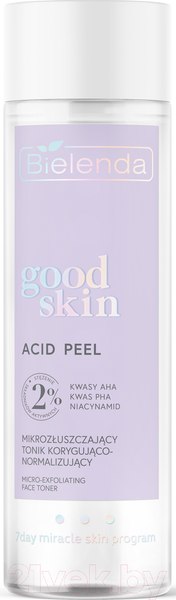 Изображение товара Тоник для лица Bielenda Good Skin Acid Peel Микро-отшелушивающий коррект и нормализующий (200мл)
