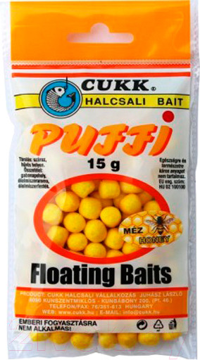 Изображение товара Насадка рыболовная CUKK Puffi Mini Мед 4931 (желтый 15г)