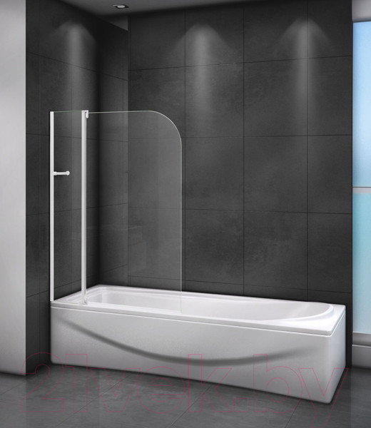 Изображение товара Стеклянная шторка для ванны Cezares RELAX-V-11-100/140-C-Bi