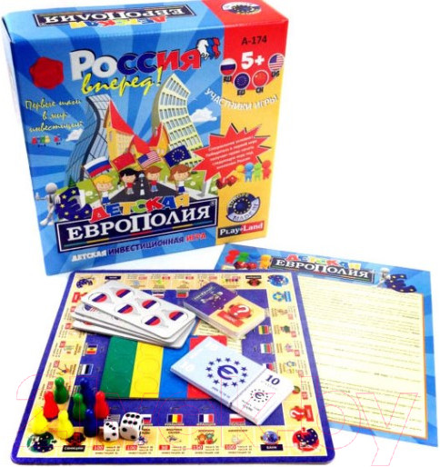 Изображение товара Настольная игра Play Land Детская европолия / А-174