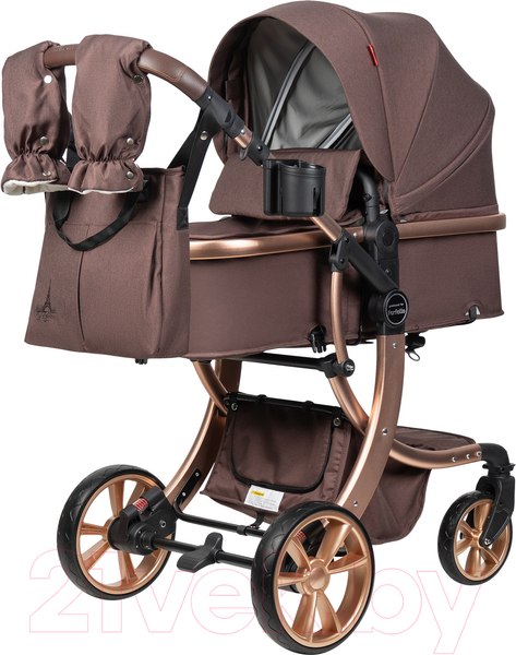 Изображение товара Детская универсальная коляска Aimile Original New Gold 2 в 1 / NDG-3 (шоколадный)