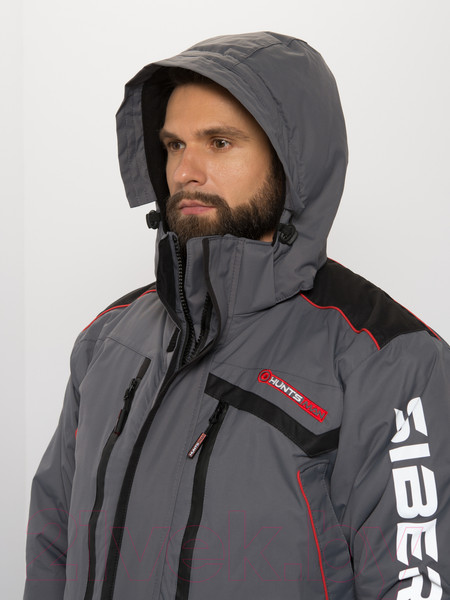 Изображение товара Костюм для охоты и рыбалки Huntsman Siberia 3959 (серый/черный 48-50/188)