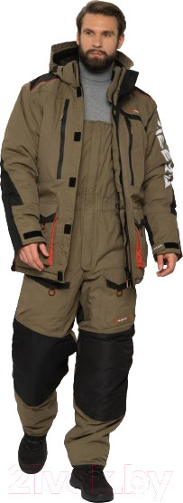 Изображение товара Костюм для охоты и рыбалки Huntsman Siberia 6766 (р-р 52-54/176, хаки/черный )