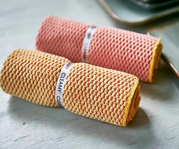 Изображение товара Набор салфеток хозяйственных Sungbo Cleamy Micro Clean Dishcloth (28x34см, 2шт)