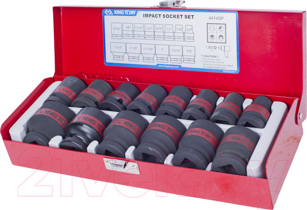 Изображение товара Набор головок слесарных King TONY 4414SP