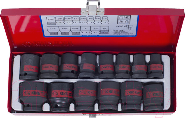 Изображение товара Набор головок слесарных King TONY 4414SP