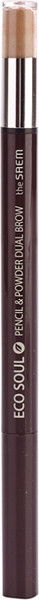 Изображение товара Карандаш для бровей The Saem Eco Soul Pencil & Powder Dual Brow 01 Natural Brow