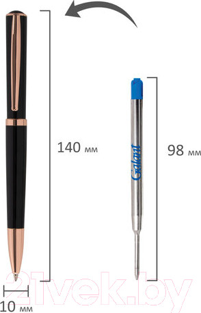 Изображение товара Ручка шариковая имиджевая Galant Punctum Black / 143514 (синий)