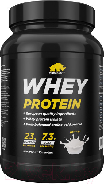 Изображение товара Протеин Prime Kraft Whey (900г, банка, натуральный)