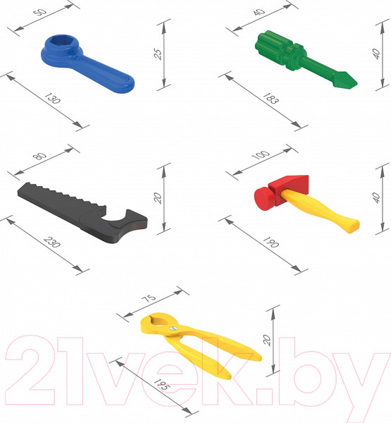 Изображение товара Набор инструментов игрушечный Нордпласт Мастер на все руки / 606