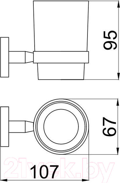 Изображение товара Стакан для зубной щетки и пасты Allen Brau Priority 6.31002-MG / 323763