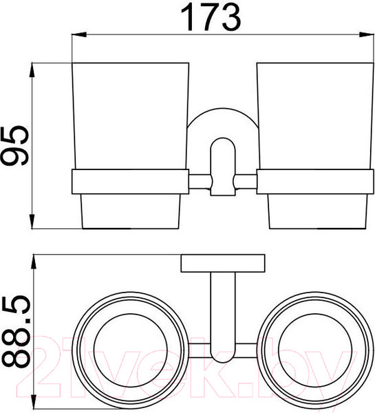 Изображение товара Набор стаканов для зубной щетки и пасты Allen Brau Priority 6.31003-BN / 265397