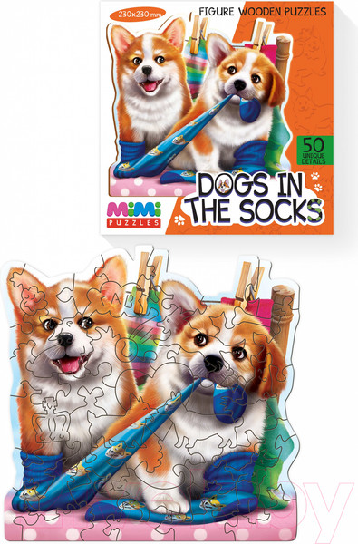 Изображение товара Пазл Нескучные игры Dogs in the socks / 8419/36