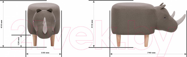 Изображение товара Пуф Импэкс Leset Rhino Combi (Milos 16/Milos 02)