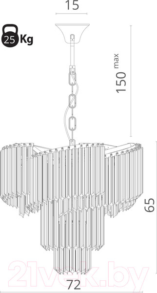 Изображение товара Люстра Divinare Frizzante 1681/01 LM-9