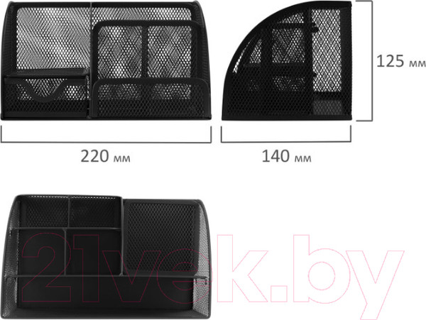 Изображение товара Органайзер настольный Brauberg 237416 (черный)
