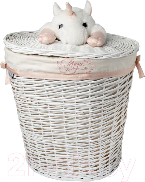 Изображение товара Корзина для белья Natural House Единорог 490x360x550 / EW-86 L (белый)