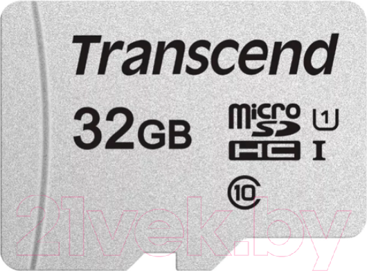 Изображение товара Карта памяти Transcend microSDHC 300S 32GB Class 10 UHS-I U1 (TS32GUSD300S-A)