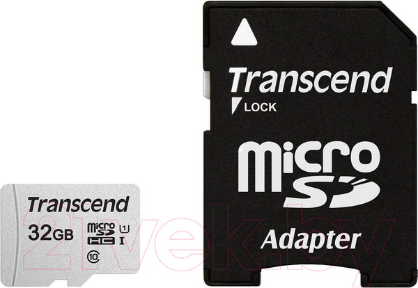 Изображение товара Карта памяти Transcend microSDHC 300S 32GB Class 10 UHS-I U1 (TS32GUSD300S-A)