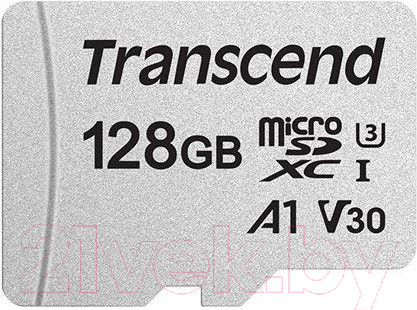 Изображение товара Карта памяти Transcend microSDXC 300S 128GB Class 10 UHS-I U3 (TS128GUSD300S-A)