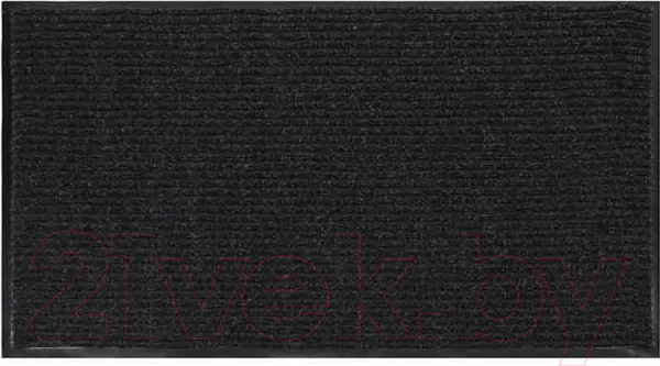 Изображение товара Коврик грязезащитный No Brand Ребристый 50x80 (черный/серый)