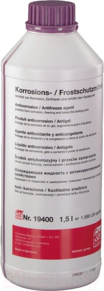 Изображение товара Антифриз Febi Bilstein G12+ концентрат / 19400 (1.5л, лиловый)