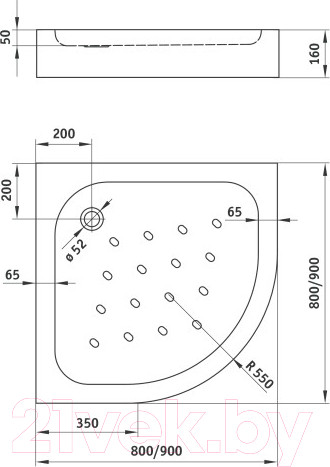 Изображение товара Душевой поддон Deante Standard New KTA 054B