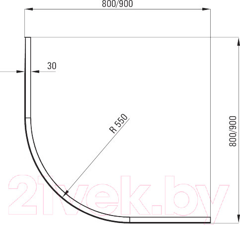 Изображение товара Экран для душевого поддона Deante Deep KTD 041O