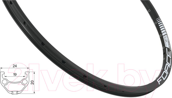 Изображение товара Обод для велосипеда FORCE Basic Disc / 70236-F (черный)