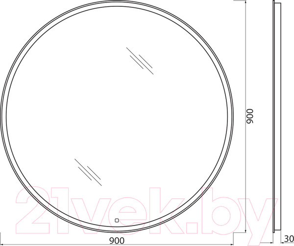 Изображение товара Зеркало BelBagno SPC-RNG-900-LED-TCH