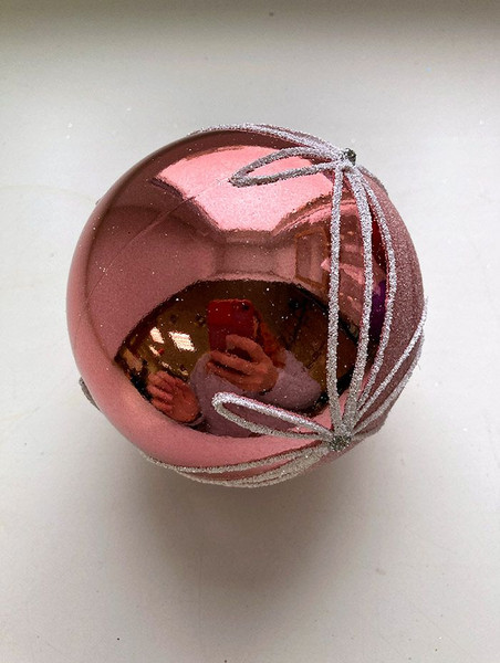 Изображение товара Набор шаров новогодних GreenTerra 100мм (4шт, рисунок)