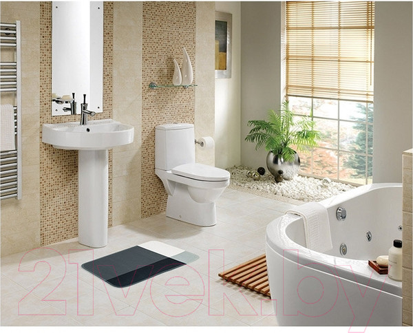 Изображение товара Коврик для ванной Рыжий кот Cubes / 102531 (серый/черный)