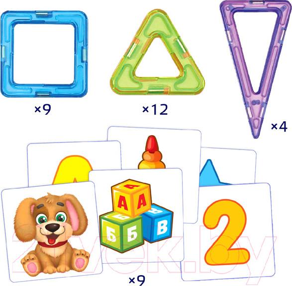 Изображение товара Конструктор магнитный Unicon Magical Magnet / 3568160 (34эл)