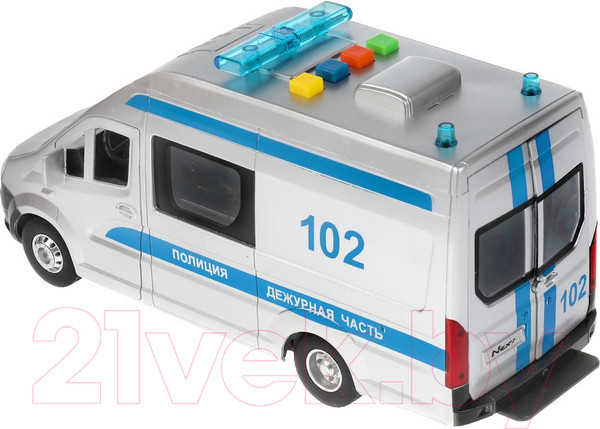 Изображение товара Автомобиль игрушечный Технопарк Газель Next Полиция / NEXTVAN-22PLPOL-SR
