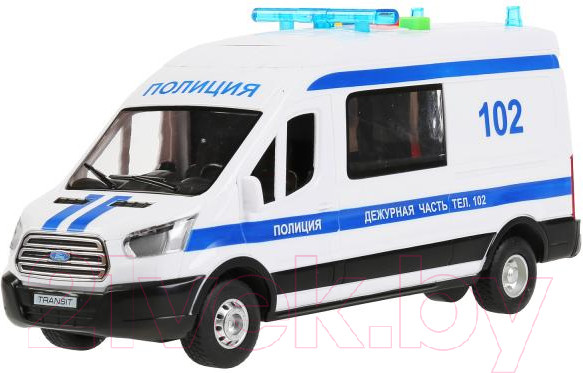 Изображение товара Автомобиль игрушечный Технопарк Ford Transit Полиция / TRANSITVAN-22PLPOL-WH