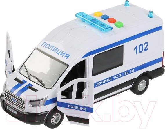 Изображение товара Автомобиль игрушечный Технопарк Ford Transit Полиция / TRANSITVAN-22PLPOL-WH