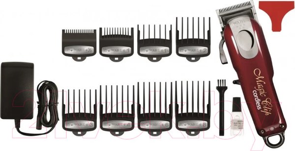 Изображение товара Машинка для стрижки волос Wahl Hair Clipper Magic Clip Cordless 5V / 8148-2316H (красный)