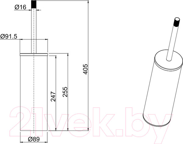 Изображение товара Ершик для унитаза Allen Brau Priority 6.31009-BN / 265415