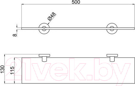 Изображение товара Полка для ванной Allen Brau Priority 6.31013-00 / 265426