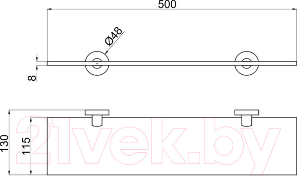 Изображение товара Полка для ванной Allen Brau Priority 6.31013-BN / 265427