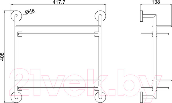 Изображение товара Полка для ванной Allen Brau Priority 6.31015-BN / 265433