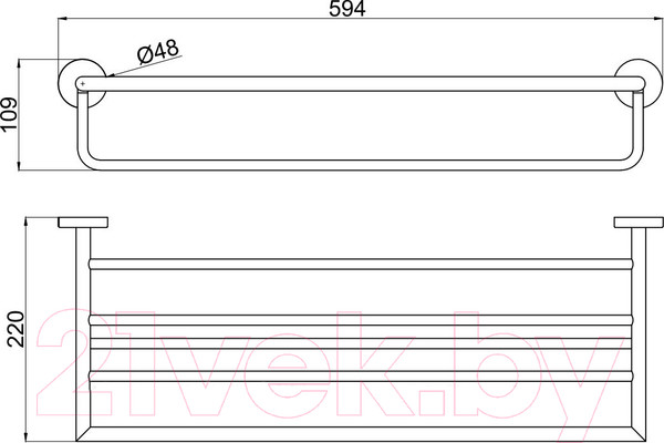 Изображение товара Полка для полотенца Allen Brau Priority 6.31014-BN / 265430