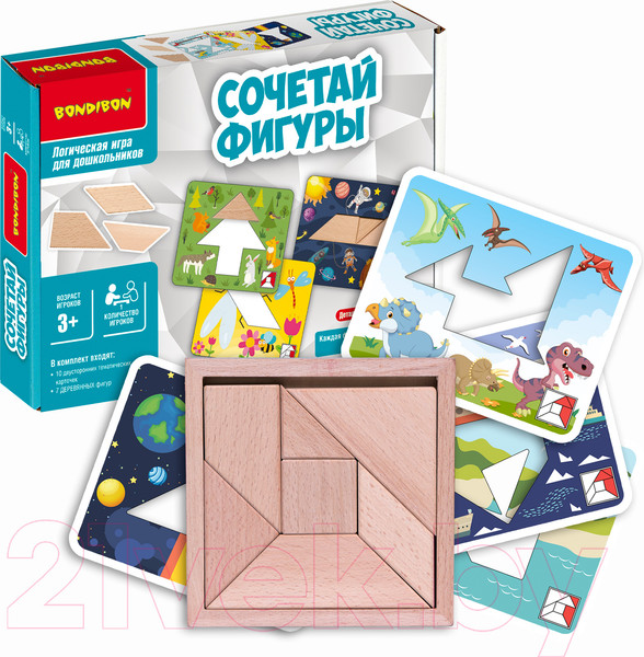 Изображение товара Развивающая игра Bondibon Сочетай фигуры / ВВ4883