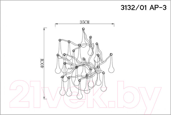Изображение товара Бра Divinare Salice 3132/01 AP-3