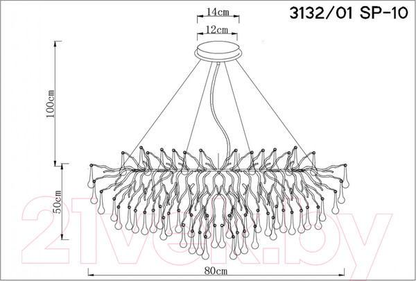 Изображение товара Люстра Divinare Salice 3132/01 SP-10