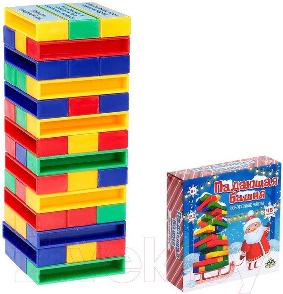 Изображение товара Настольная игра Лас Играс Падающая башня. Новогодние фанты / 4134560