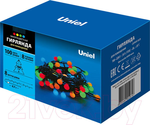 Изображение товара Светодиодная гирлянда Uniel ULD-S0800-100/DGA / 07929 (мульти)