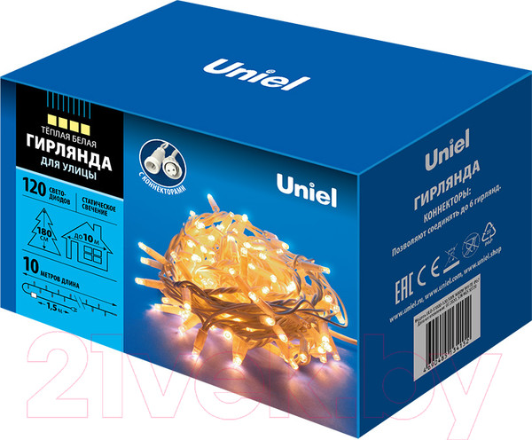 Изображение товара Светодиодная гирлянда Uniel ULD-S1000-120/SWK / UL-00007203
